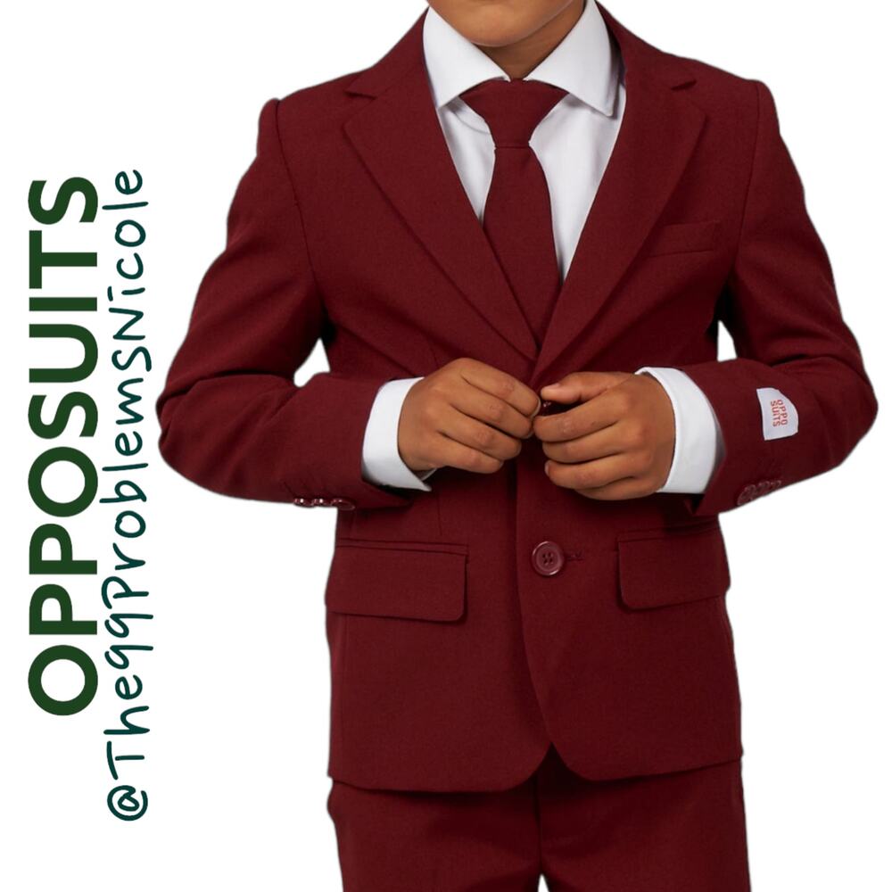 Boys OppoSuits Burgundy Blazer